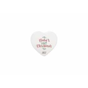Glob ceramica inimioara pentru bradul de Craciun, Baby's first Christmas